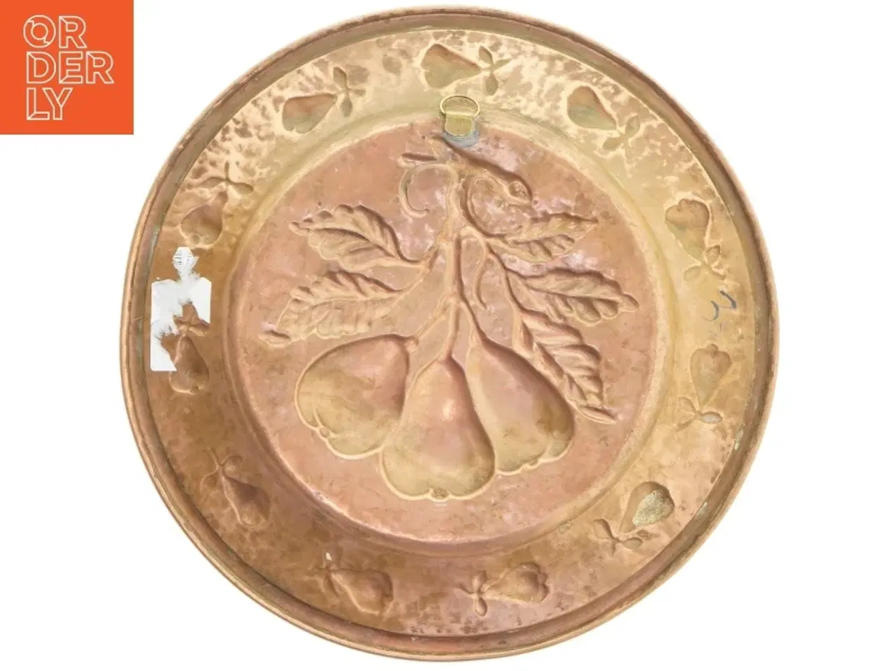 Billede 4 - Kobber platte pære-design (str. Ø 32x2,5 cm)