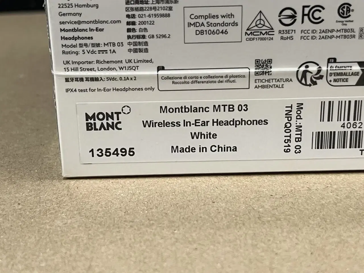 Billede 4 - Høretelefoner MTB 03 MONTBLANC Wireless In-Ear Headphones MB135495