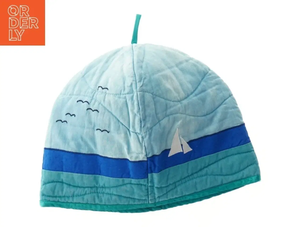 Billede 3 - Tehætte, håndlavet med applikation og broderi (h 27 cm, omkr 68 cm)