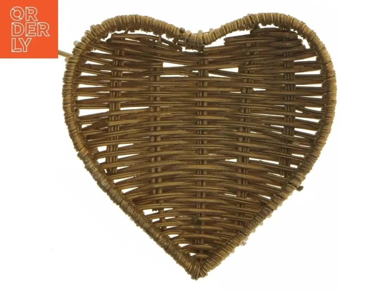 Billede 4 - Flettet Guld hjerte kurv (str. 15,5 cm)