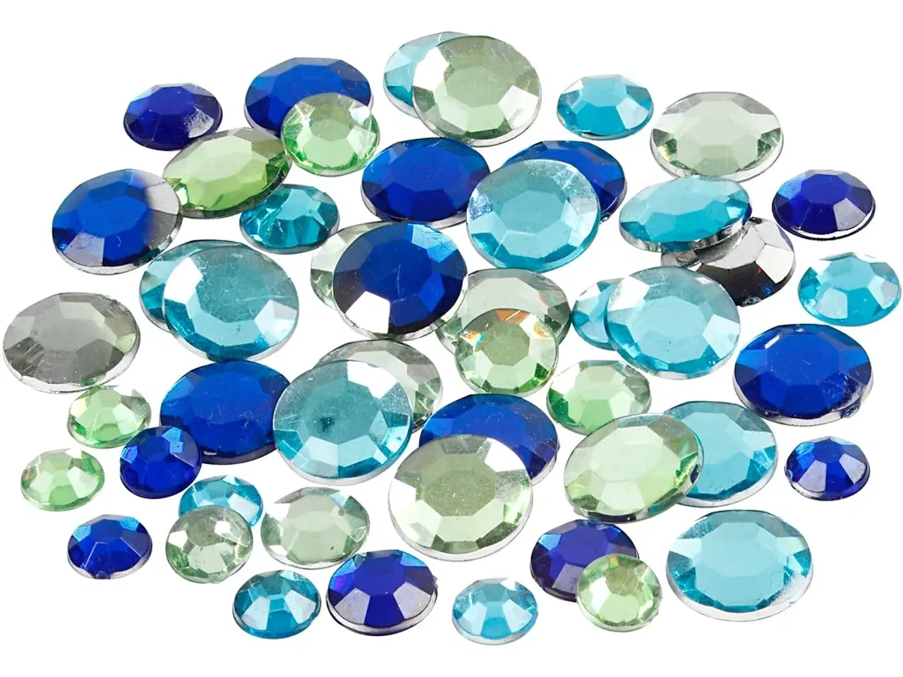 Billede 1 - Rhinsten i Blå/Grøn Harmoni - 360 stk. i 3 størrelser