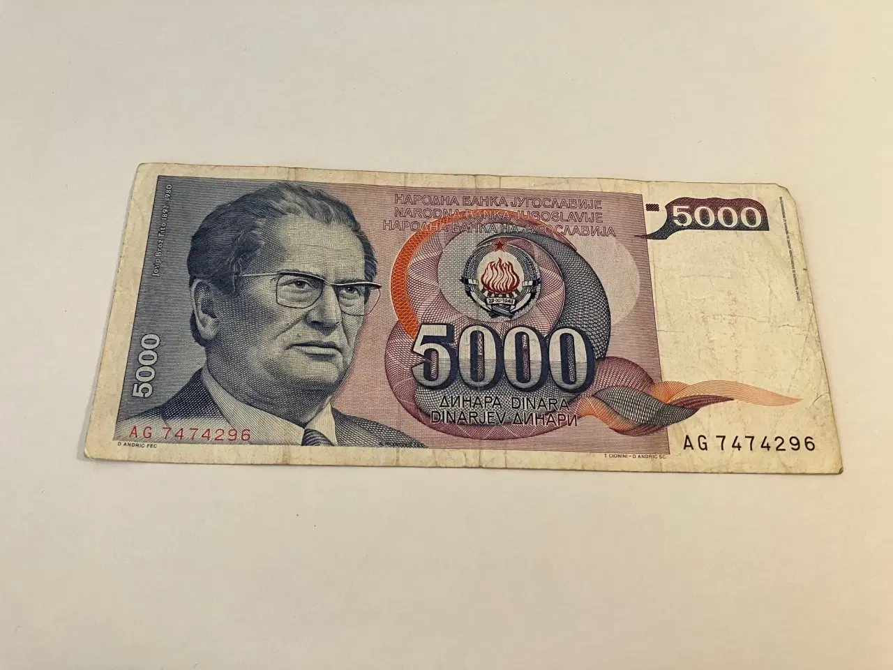 Billede 1 - 5000 Dinara Yugoslavia