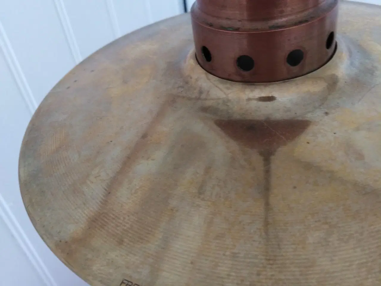 Billede 6 - Loftlampe i kobber og messing  " Filosoflampen "