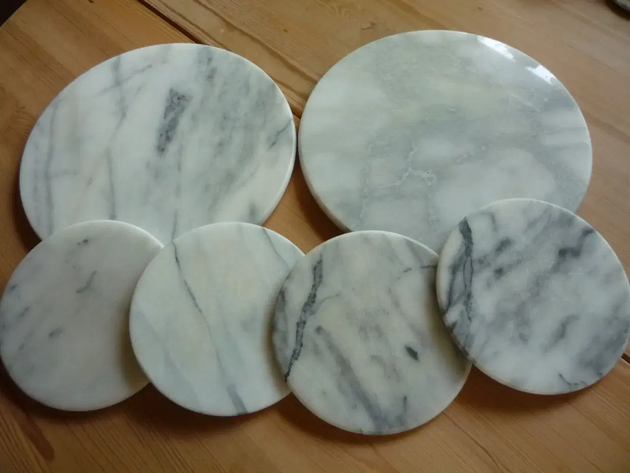 Billede 1 - Smørrebrætter og serveringsfad i marmor