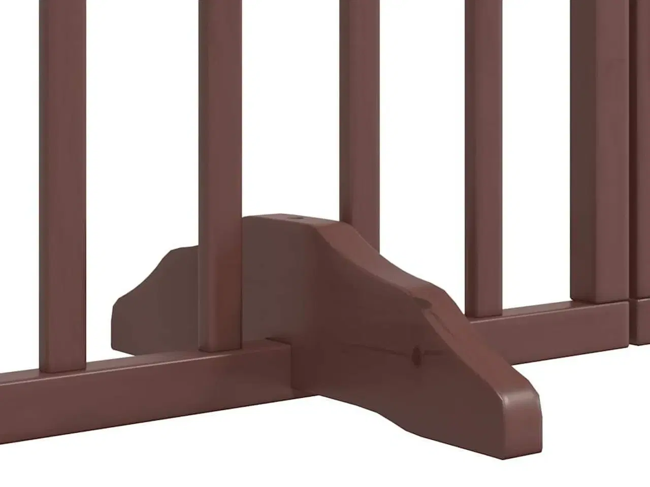 Billede 8 - Hundelåge med dør 6 paneler 300 cm foldbar poppeltræ brunt eg