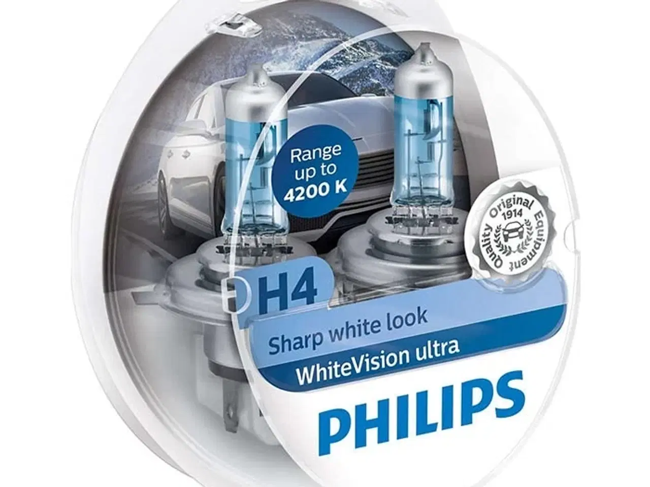 Billede 1 - Philips WhiteVision Ultra H4/W5W 12V - Sæt