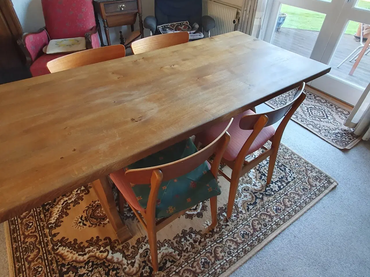 Billede 2 - Løjt Stilmøble egetræs planke bord