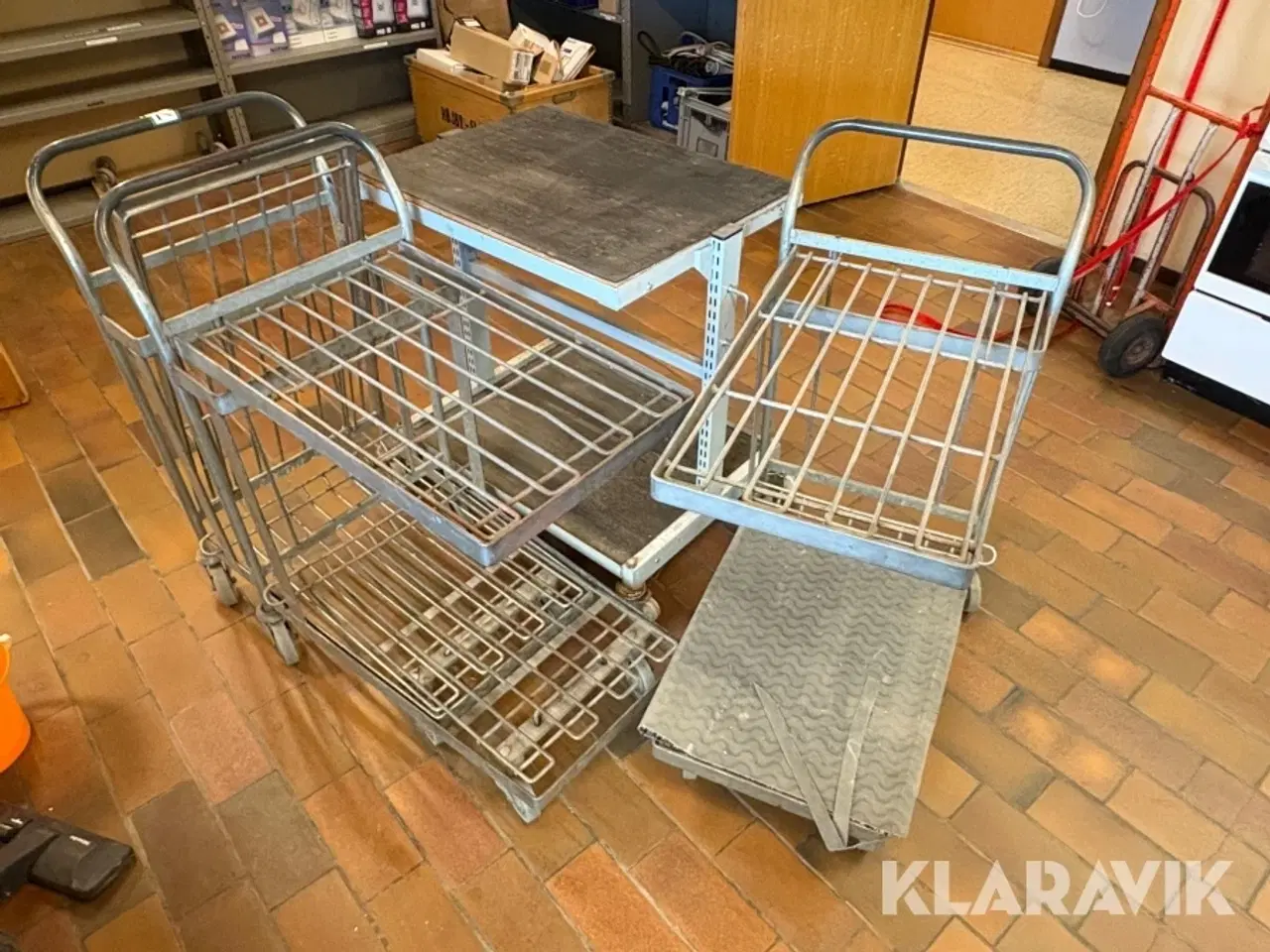 Billede 1 - Vogne 3 styk. og rullebord