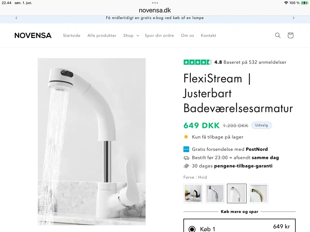 Billede 1 - Blandingsbatteri til toilet