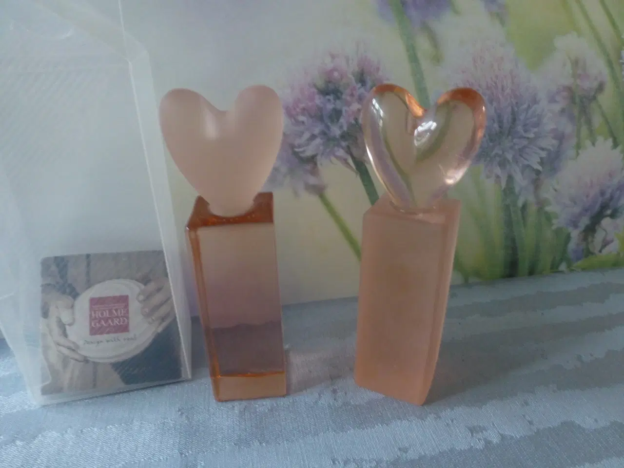 Billede 2 - Hjertestager fra Holmegård i glas - Rosa