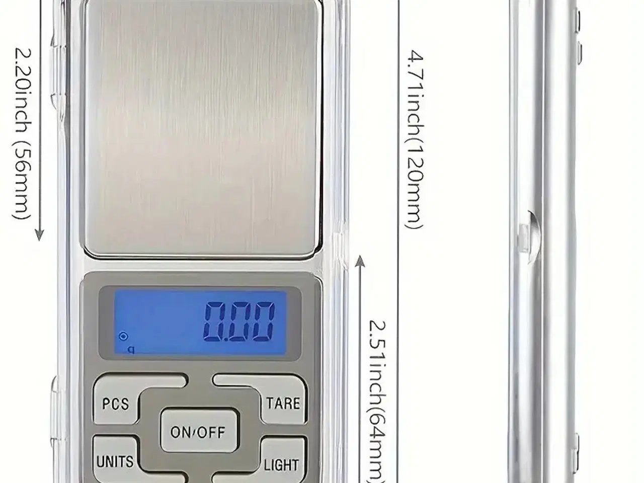 Billede 2 - Møntvægt 500g/0,1g inkl. batterier