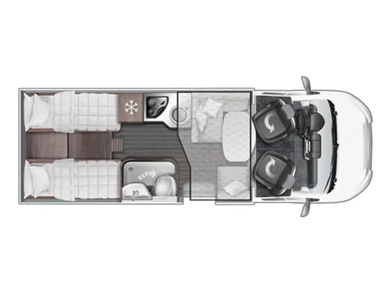 Billede 17 - 2024 - Rollerteam Kronos 285TL Selekt Populær indretning med hele 5 sele -og sovepladser