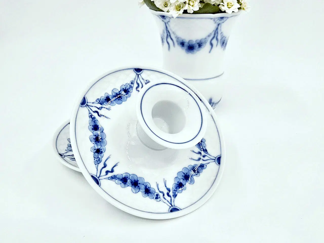 Billede 2 - Empire lysestage Porcelæn 