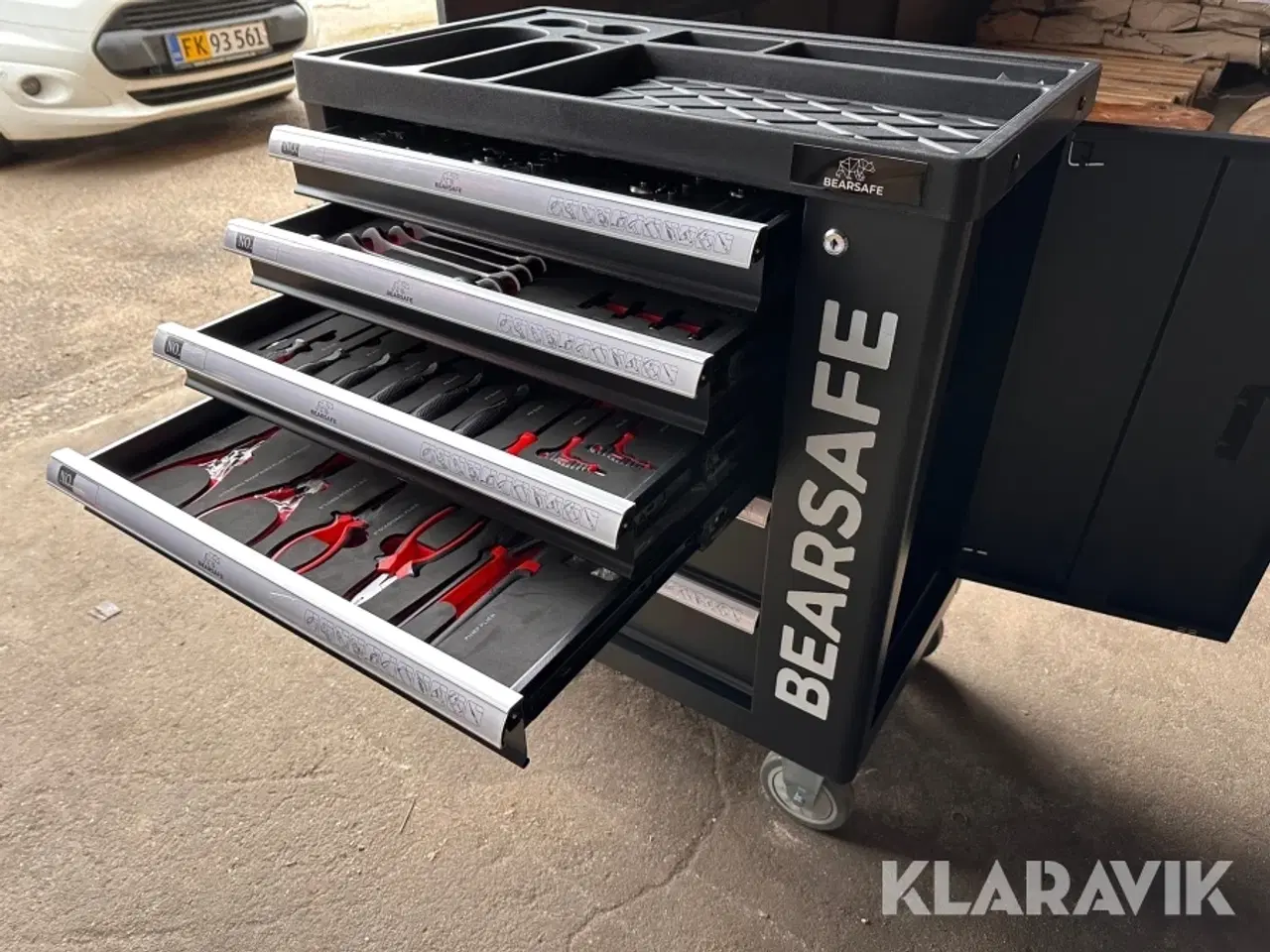Billede 3 - Værktøjsvogn Bearsafe med 6 skuffer og 245 dele