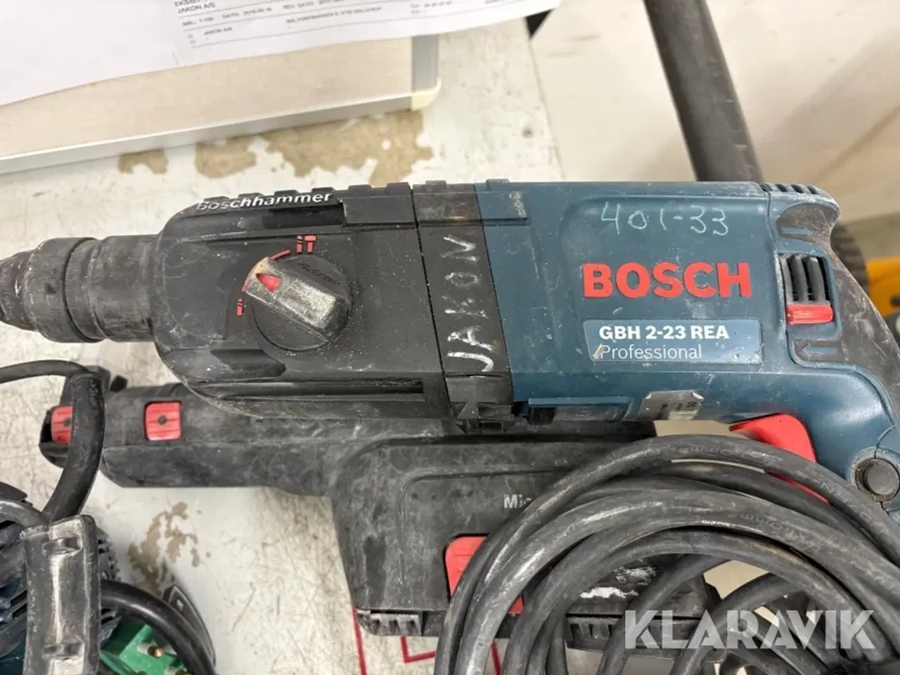 Billede 2 - Håndværktøj Bosch Würth blandet lot 6 stiksav 1 skruemaskine 2 borehamre 1 luftsømpistol