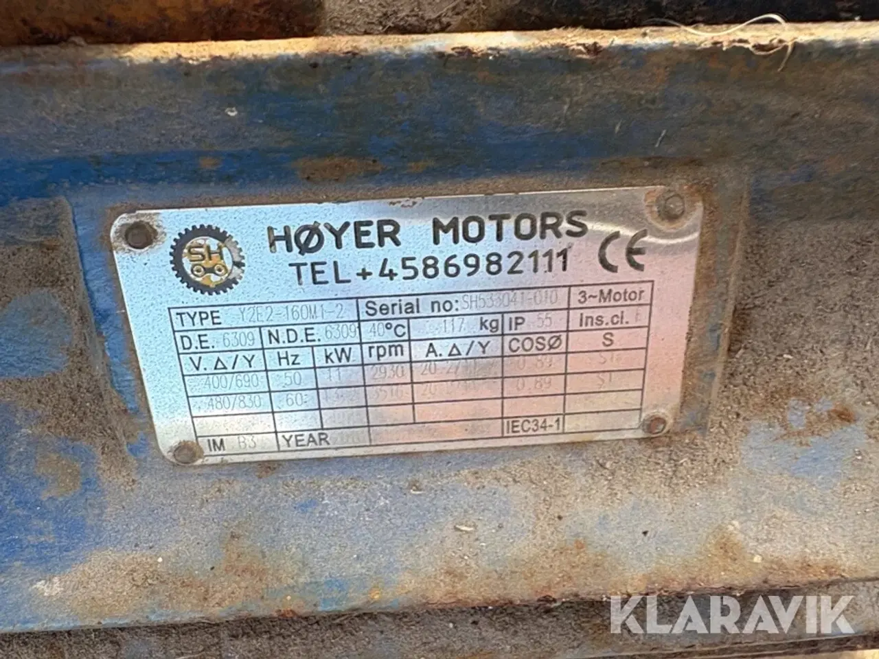 Billede 12 - Elmotor til markvandingsanlæg HØYER MOTORS Y2E2-160M1-3