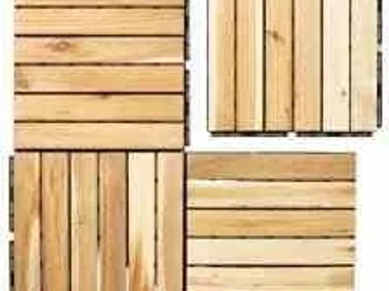 Billede 2 - 7 pk Terrassefliser, Komposit à 4 stk 30x30 cm Teak/grå