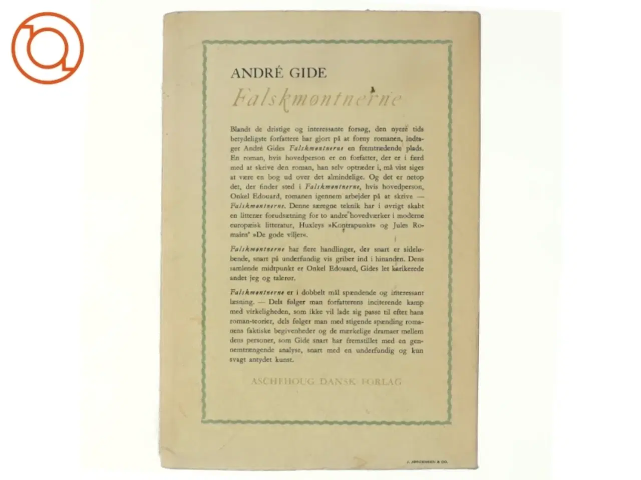 Billede 3 - Falskmøntnerne af André Gide (bog)