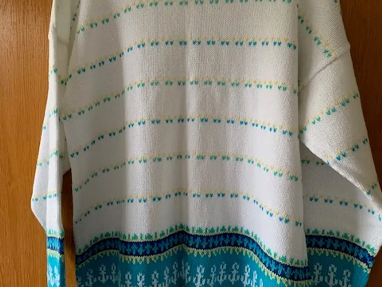 Billede 2 - Cardigan / trøje hjemmestrik, str 42, bomuld/acryl