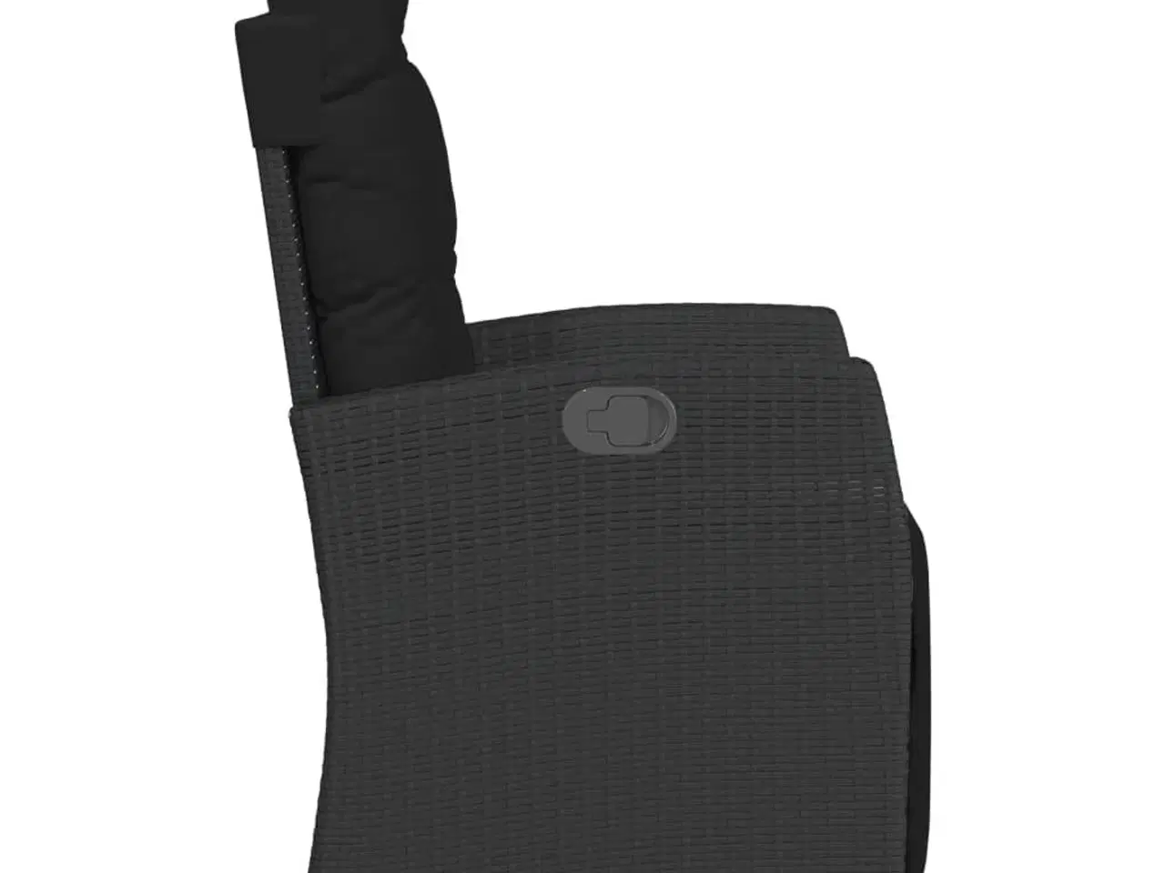 Billede 5 - Havestol med justerbart ryglæn og fodstøtte polyrattan sort