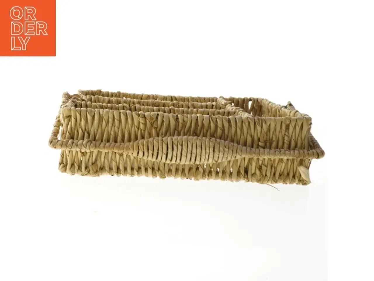 Billede 3 - Flettet opbevaringskurv (str. 31x26x8 cm)
