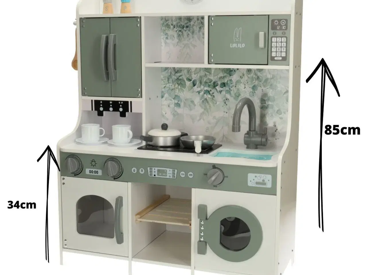 Billede 17 - Legekøkken i træ LULILO Saliko med tilbehør og espressomaskine