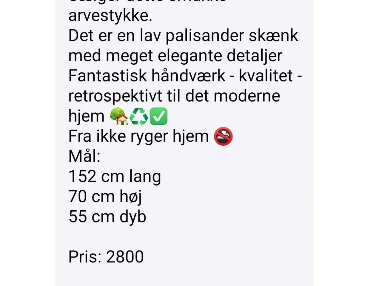 Billede 2 - Super flot skænk i palisander sælges