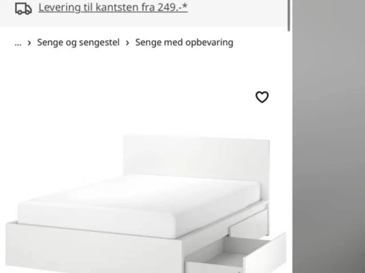 Billede 1 - Ikea malm seng 160x200