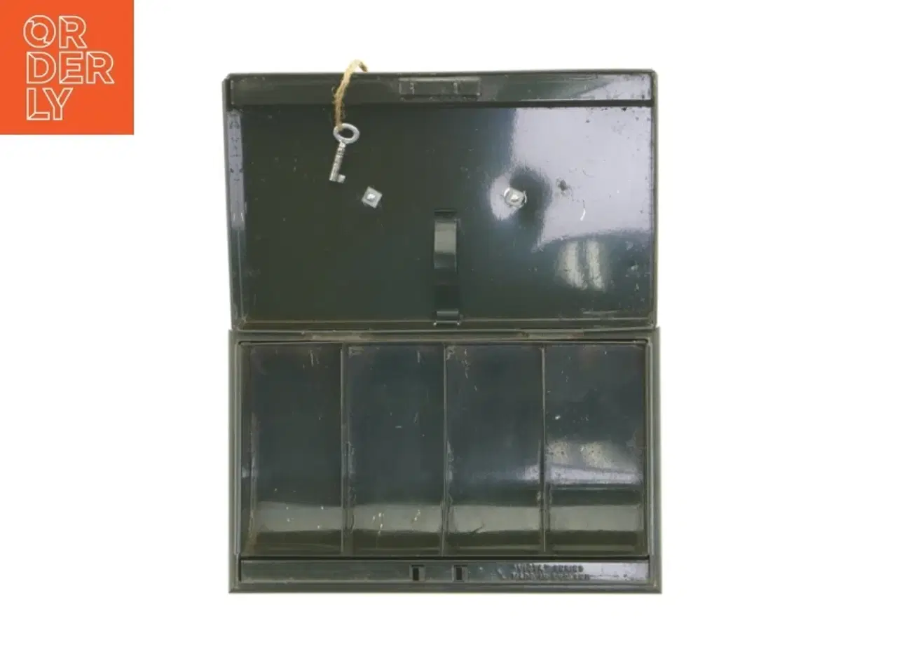 Billede 4 - Grøn pengekasse i metal (str. 24 x 14 x 9 cm)