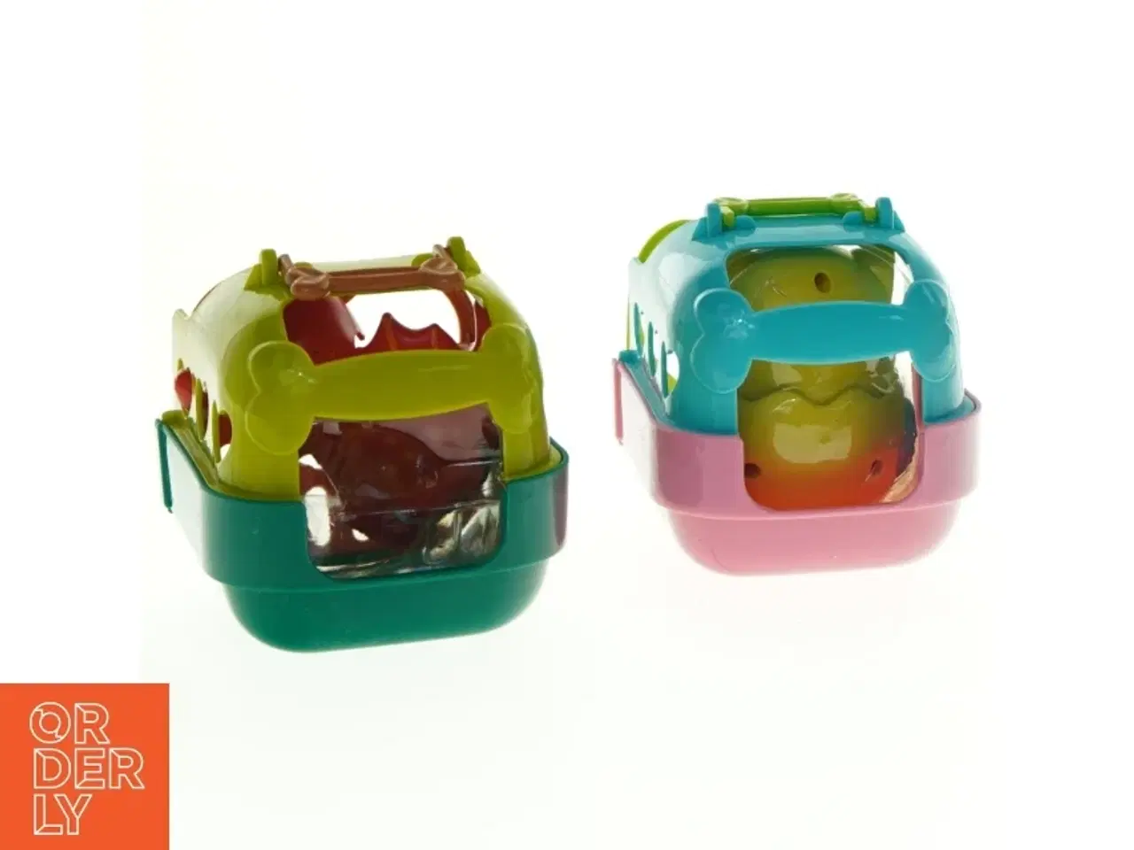 Billede 2 - Plastik dyr og transportkasser legetøjssæt (str. 9 x 8 cm)
