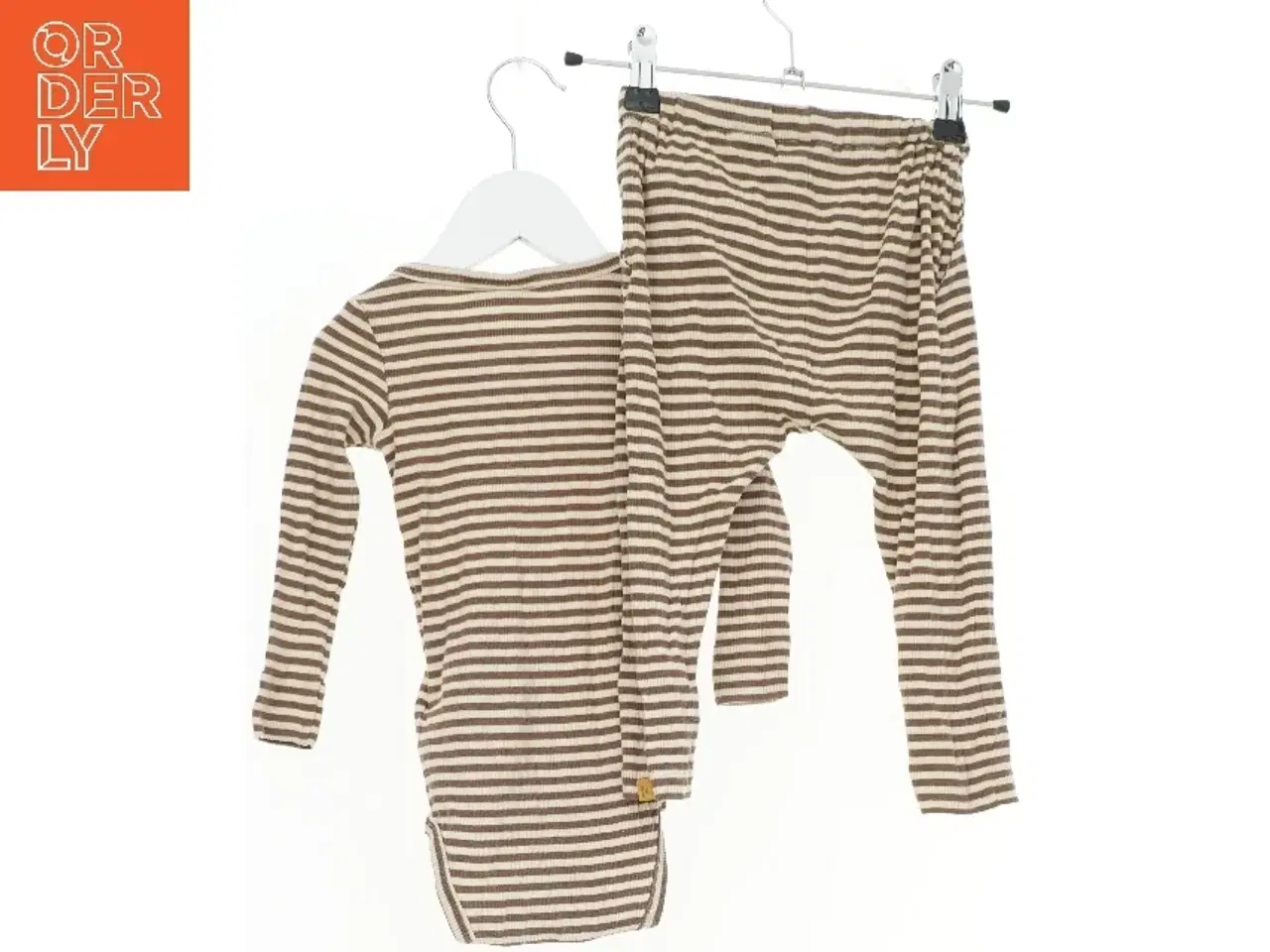 Billede 2 - Stribet langærmet bodystocking og bukser fra Lil atelier (str. 80)
