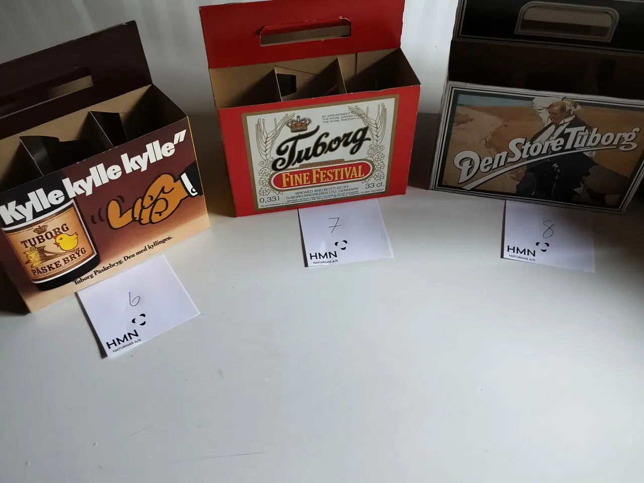 Billede 9 - Ølkasse gamle retro 6 pack ølkasser i pap