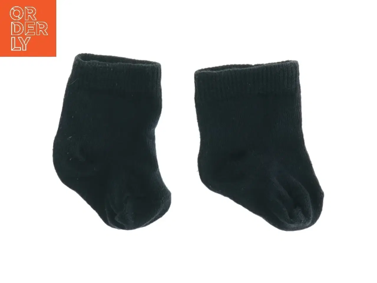 Billede 2 - Sorte babystrømper (str. Fodlængde. 8 cm)