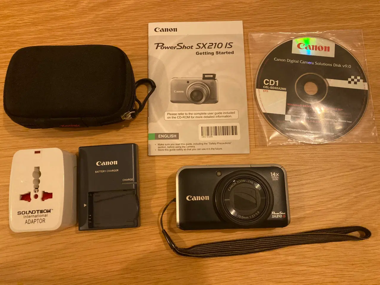 Billede 1 - Canon Powershot SX210 IS kompakt kamera med etui o