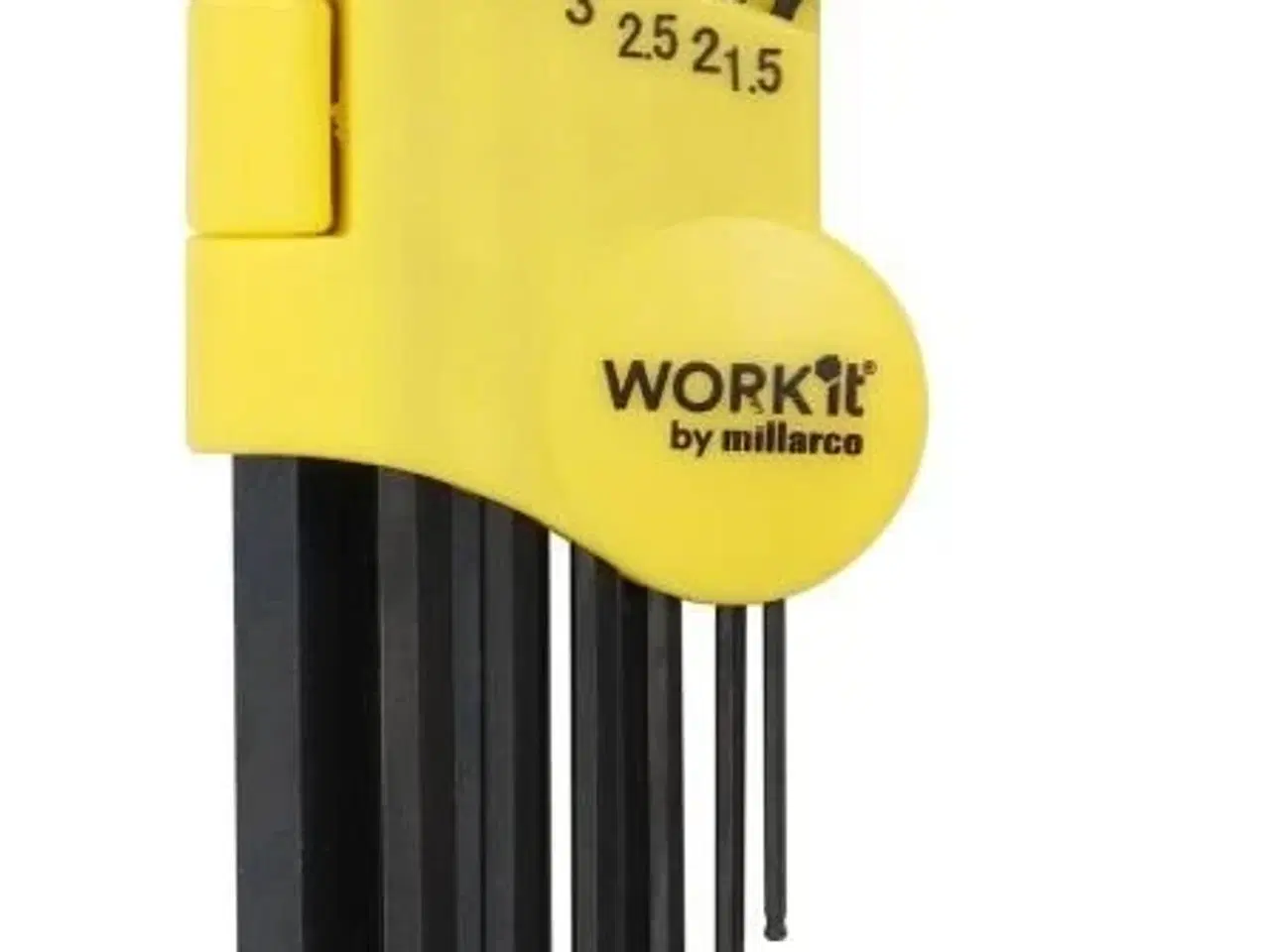 Billede 1 - 9 pk. Work it by millarco  unbrakonøglesæt med kugle 1,5-10 mm