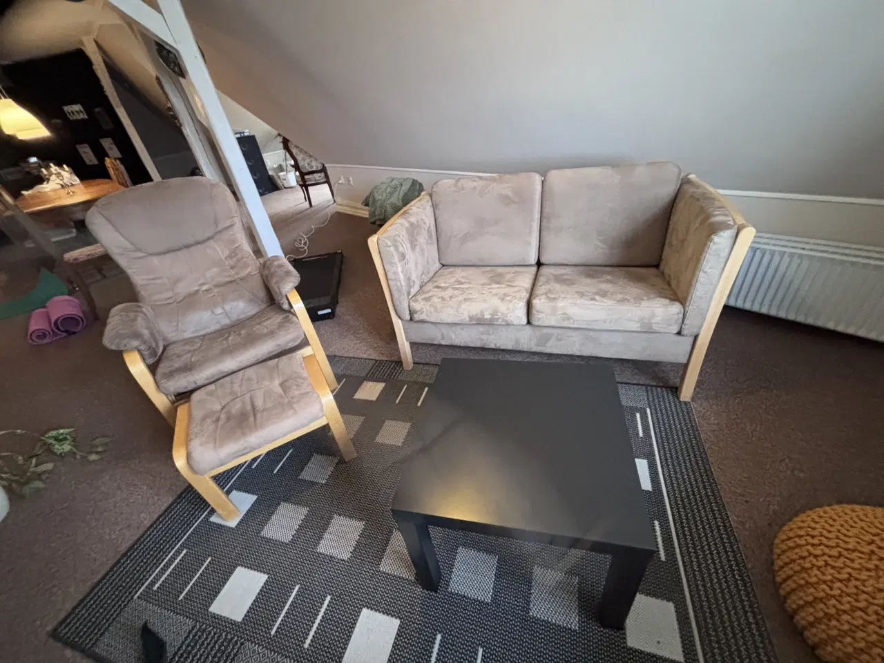 Billede 1 - Sofagruppe med 2 prs sofa og lænestol