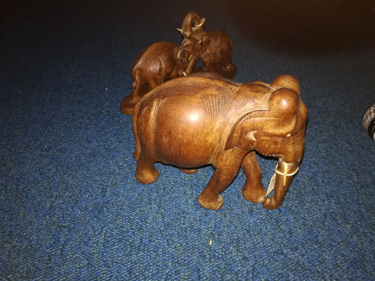 Billede 4 - Træsnit af elefanter 3 stk. 