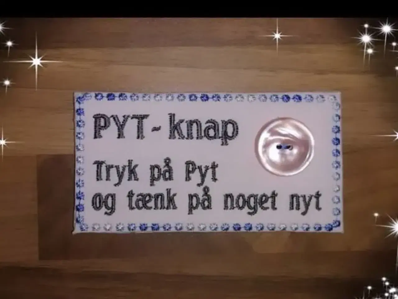 Billede 1 - Pyt knap- skilt