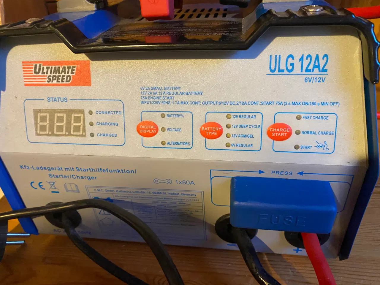 Billede 2 - Batterioplader før Bil Mærke Ultimate Speed ULG12A