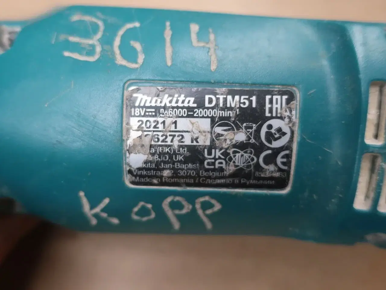 Billede 6 - Vinkelsliber, boremaskine mv. MAKITA Model: DGA 506, DHP 484, DHR202, DTM51, DC18RC