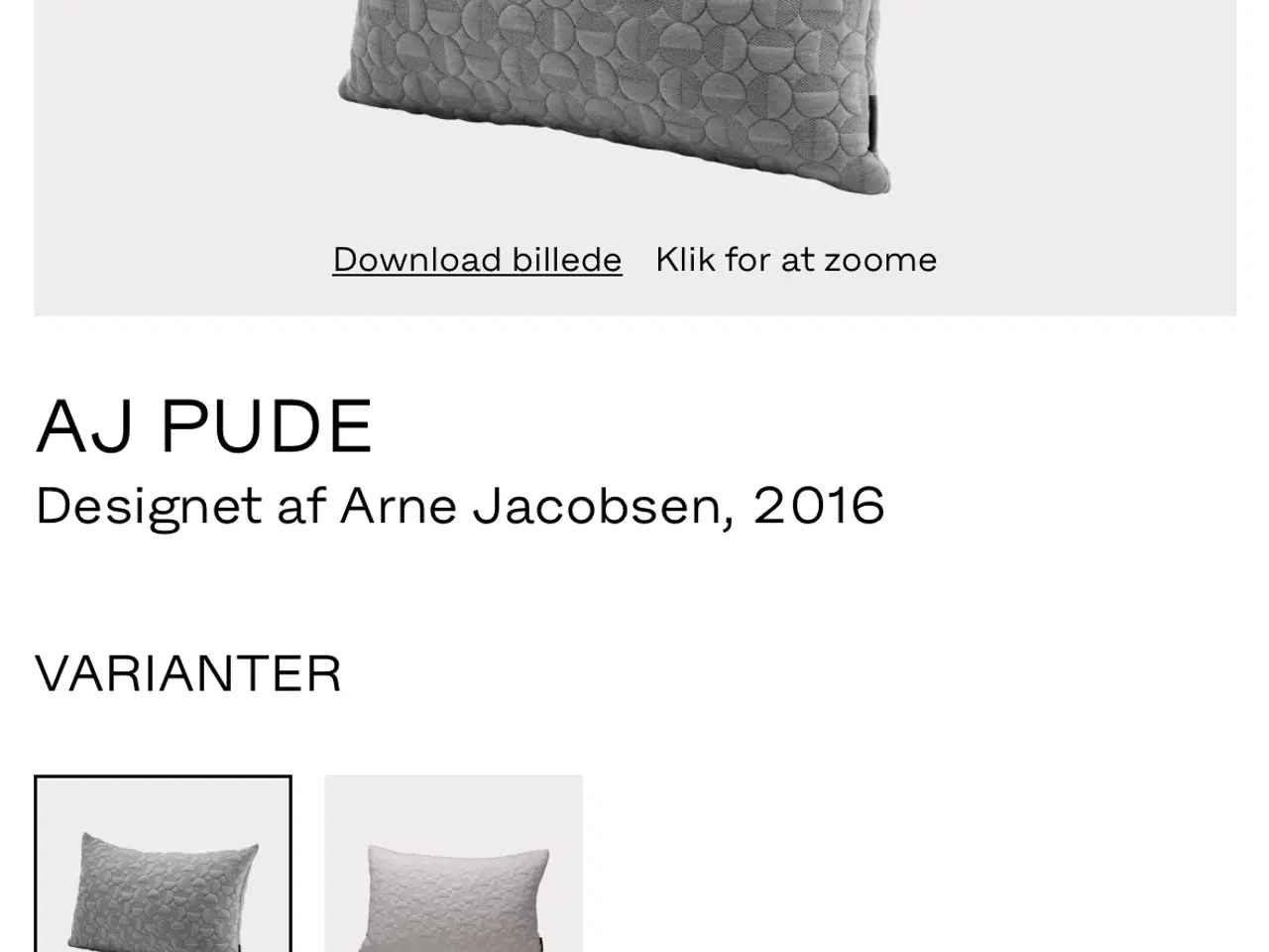 Billede 2 - Fritz Hansen AJ pude 60x40cm