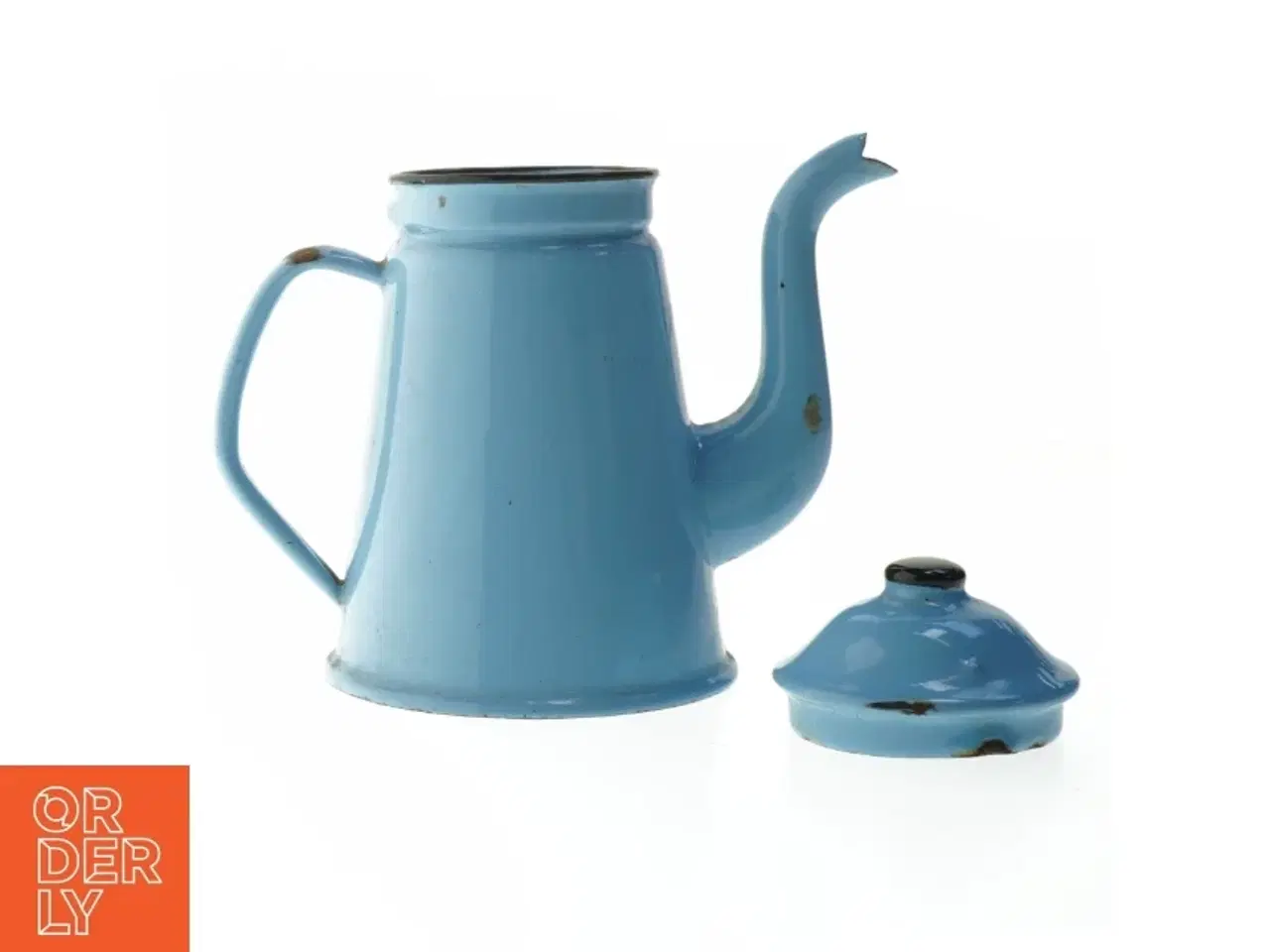 Billede 3 - Blå vintage kaffekande (str. 18 cm)
