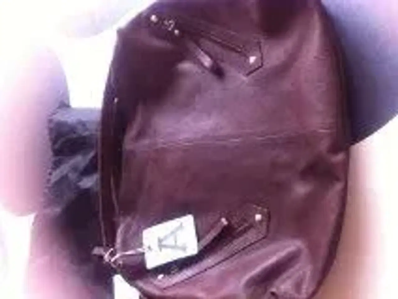 Billede 3 - Flot AURA lædertaske i cognacfarve