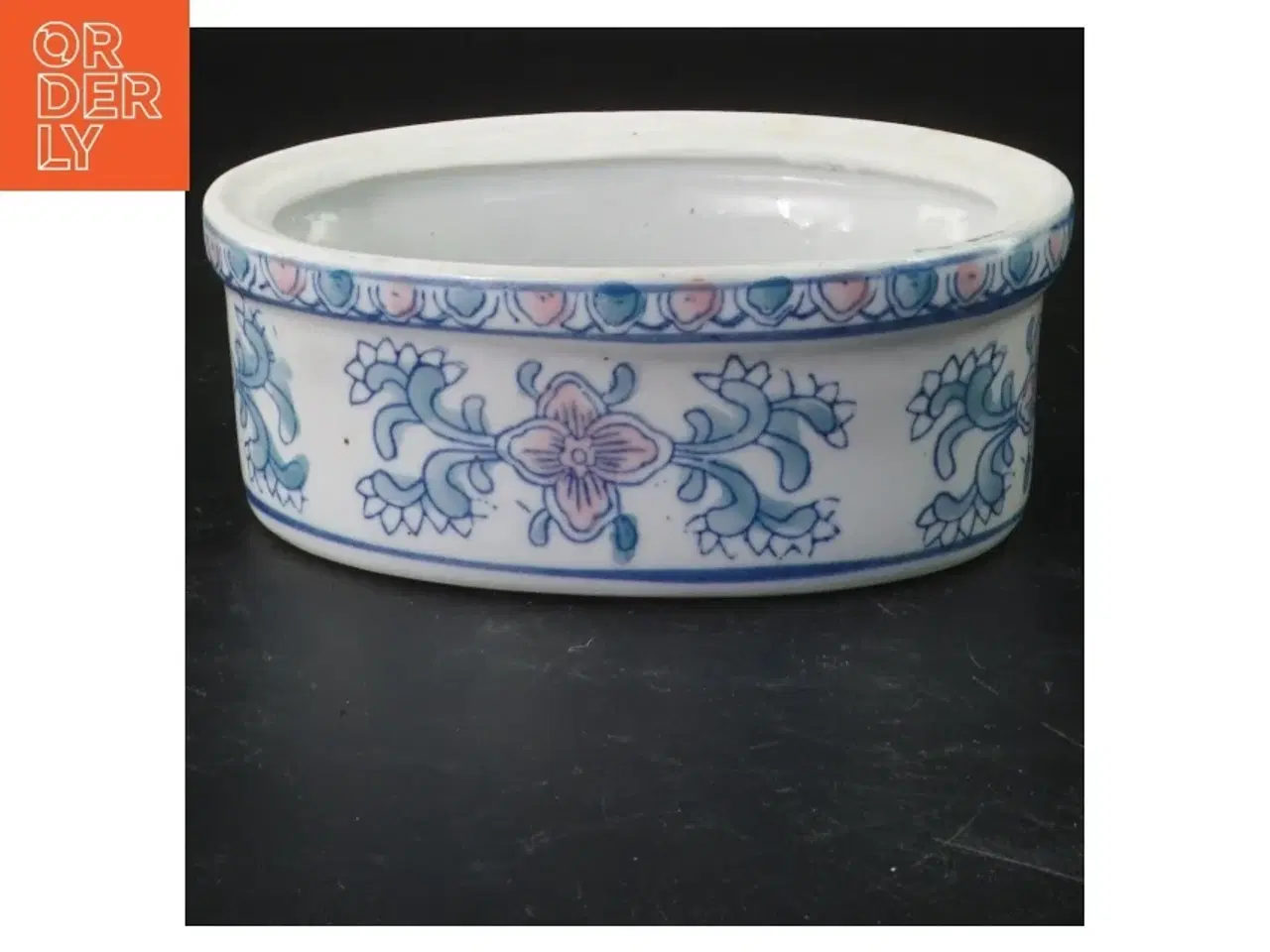 Billede 2 - Keramik figur med låg af fuglemotiv (str. 13 cm)