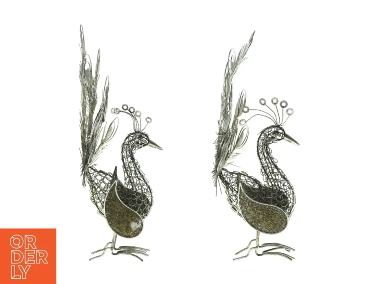 Billede 2 - Påfugle figur  (str. L:34cm)