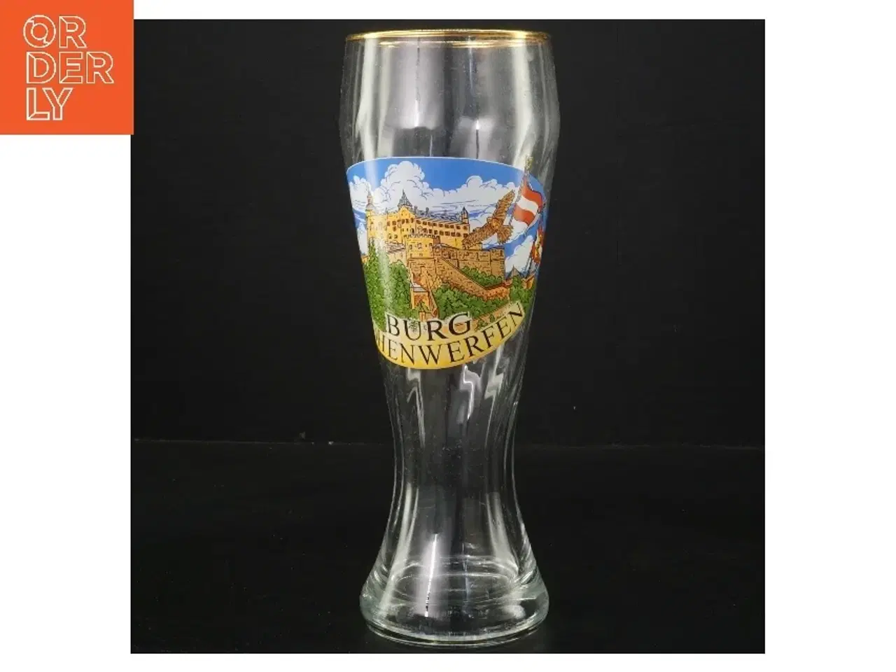 Billede 1 - Ølglas med Burg Hohenwerfen motiv (str. 23 cm)