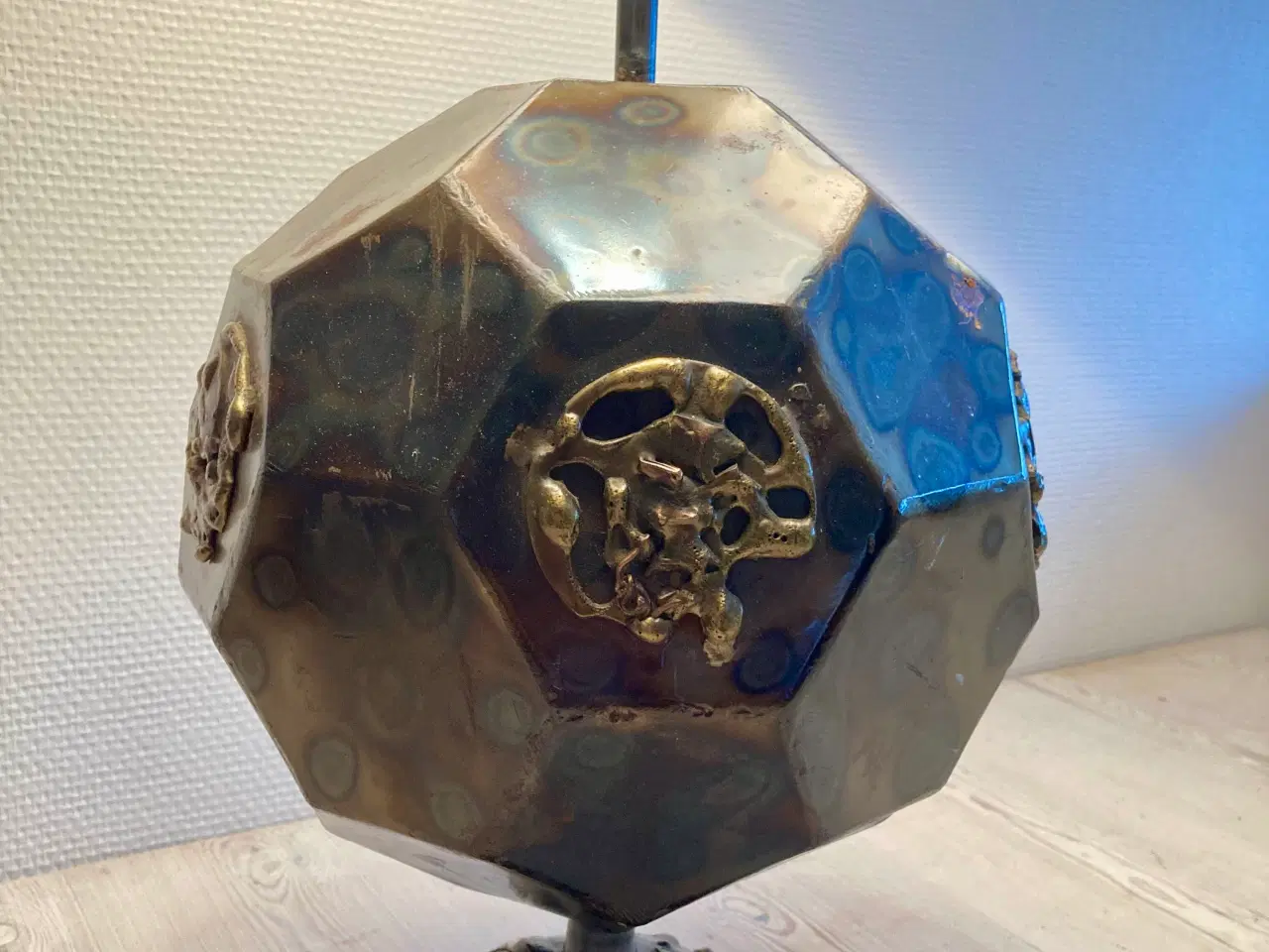 Billede 7 - Unik vintage kunst bordlampe, 60 cm høj