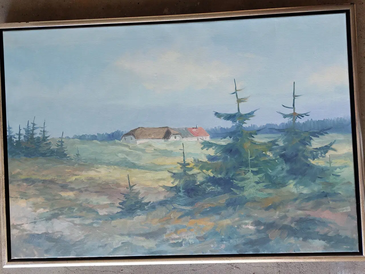 Billede 1 - ARNE BRENDT - ( 1924 - 2014 ) - oliemaleri