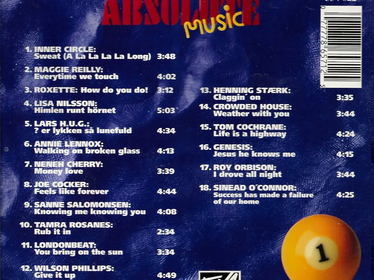Billede 2 - Absolut Music. Syv CD'er. Nr. 1 - 5 og 7 og 8