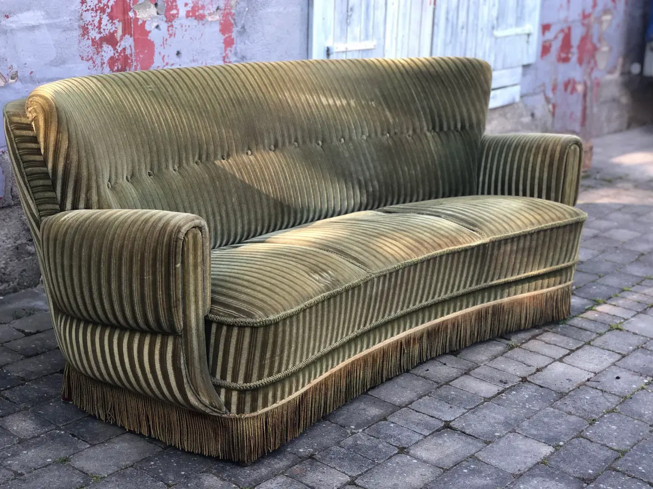 Billede 4 - Grøn 3 Pers. Antik sofa
